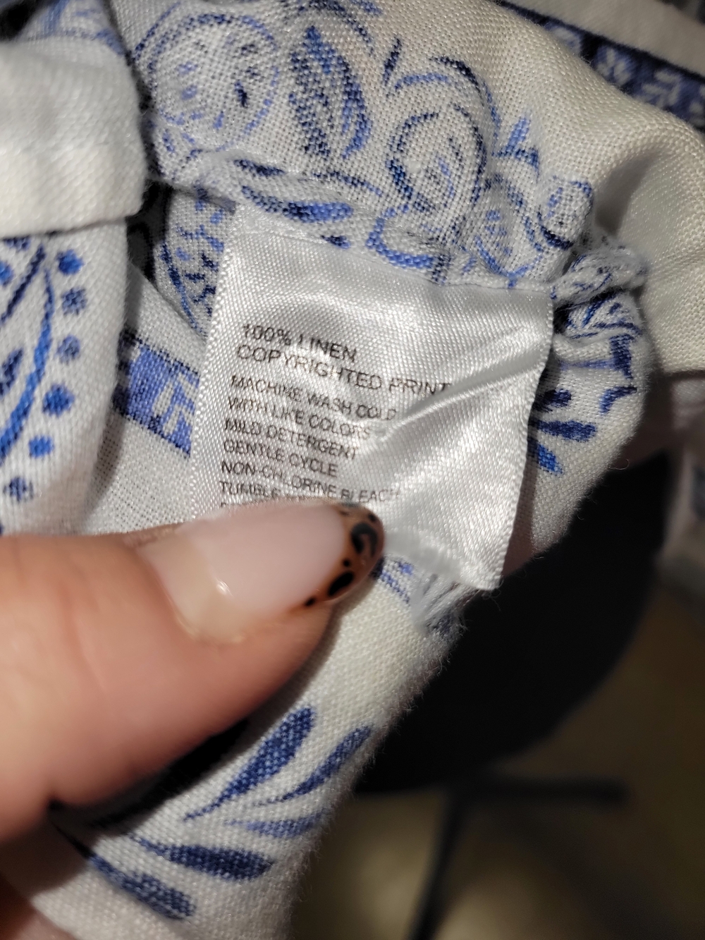 Tommy Bahama Linen Paley's Paisley Halter Top Women's XL Cobalt Sea Resort Vacay - Picture 3 of 8